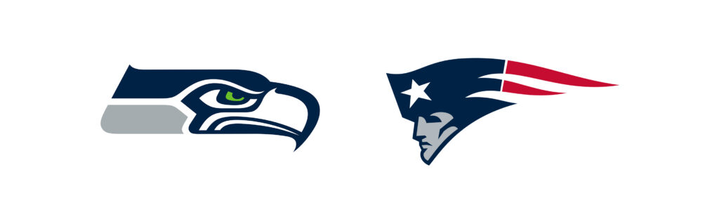 Seattle Seahawks protiv New England Patriots logo