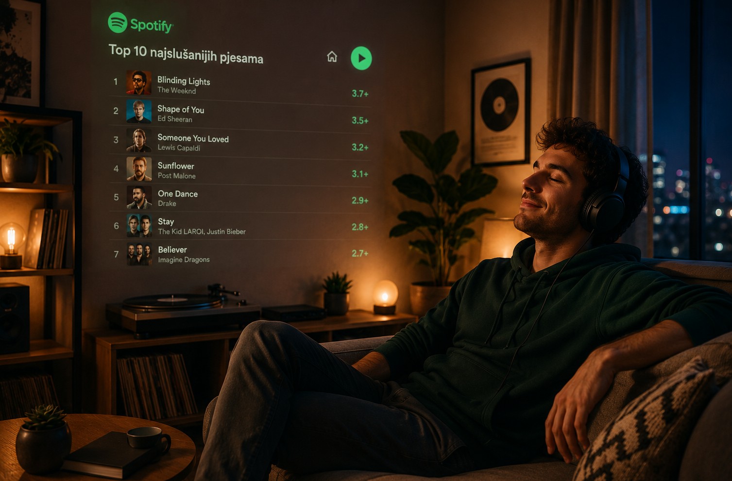 Spotify, muzika, pjesme