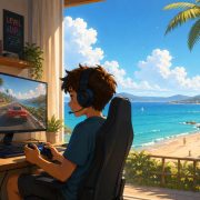 ilustracija, gaming, summer
